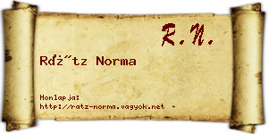 Rátz Norma névjegykártya